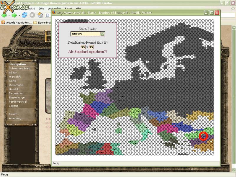 Empires of Europe 2 - übersichtskarte